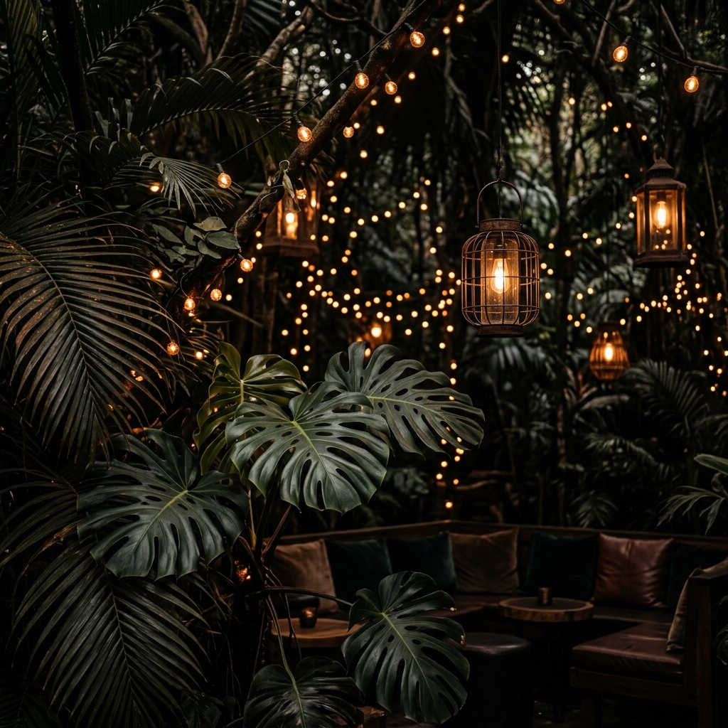 Midnight Jungle Lounge Background